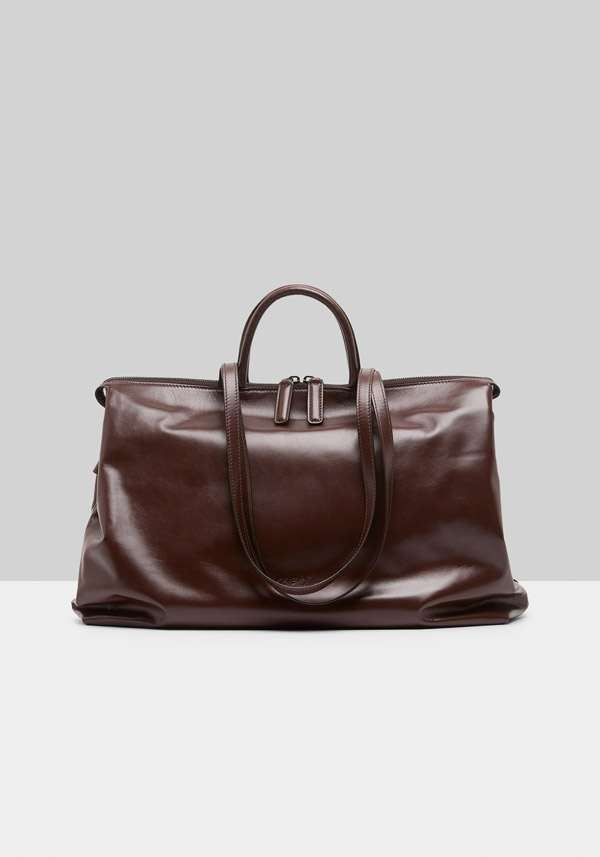 Rose & Lini MARSÈLL “4 IN ORIZZONTALE” MORO BROWN LEATHER BAG Enormi sconti