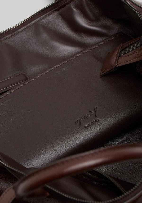 Rose & Lini MARSÈLL “4 IN ORIZZONTALE” MORO BROWN LEATHER BAG Enormi sconti