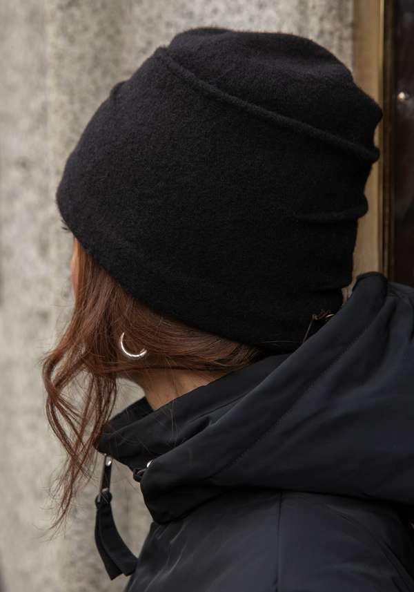 Rose & Lini YESEY “TURBAN” BLACK WOOL HAT Fino Al -60%