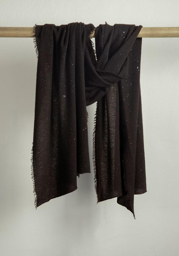 Rose & Lini FALIERO SARTI CASHMERE “ARIEL” ESPRESSO STOLE Affare Del Giorno