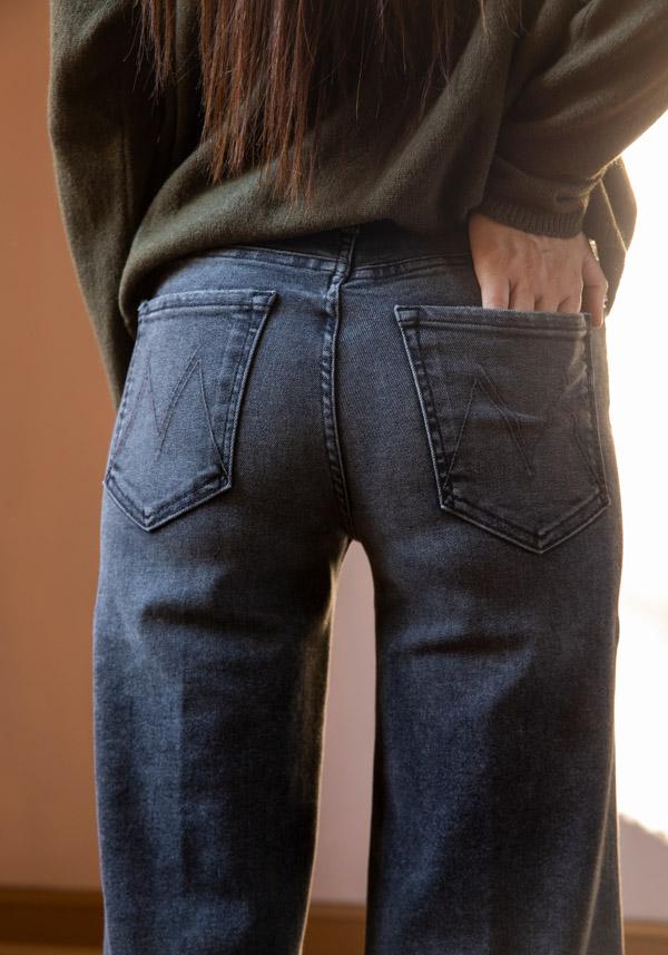 Rose & Lini MOTHER DENIM “THE TWISTER HEEL” STONE JEANS Spedizione Gratuita