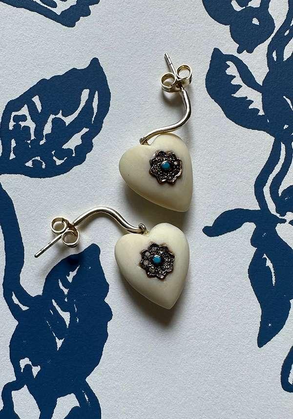 Rose & Lini 5 OCTOBRE “JOSIE” WHITE EARRINGS Offerte stagionali