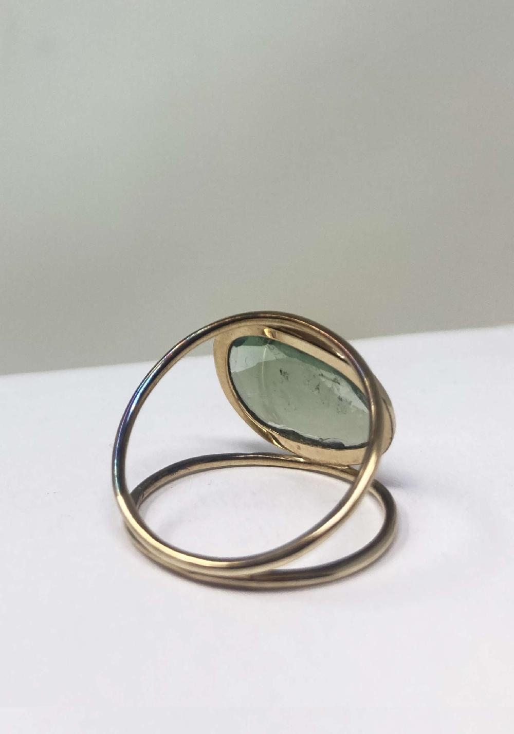 Rose & Lini MAITEA “DOUBLE RING” GOLD & GREEN Enormi risparmi