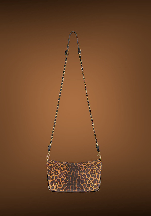 Rose & Lini JÉRÔME DREYFUSS “BOBI S” LEOPARD SUEDE LEATHER BAG Offerta migliore