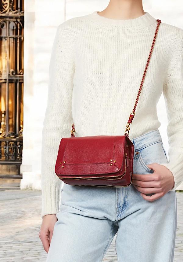 Rose & Lini JÉRÔME DREYFUSS “BOBI” RUBY LEATHER BAG Online Outlet