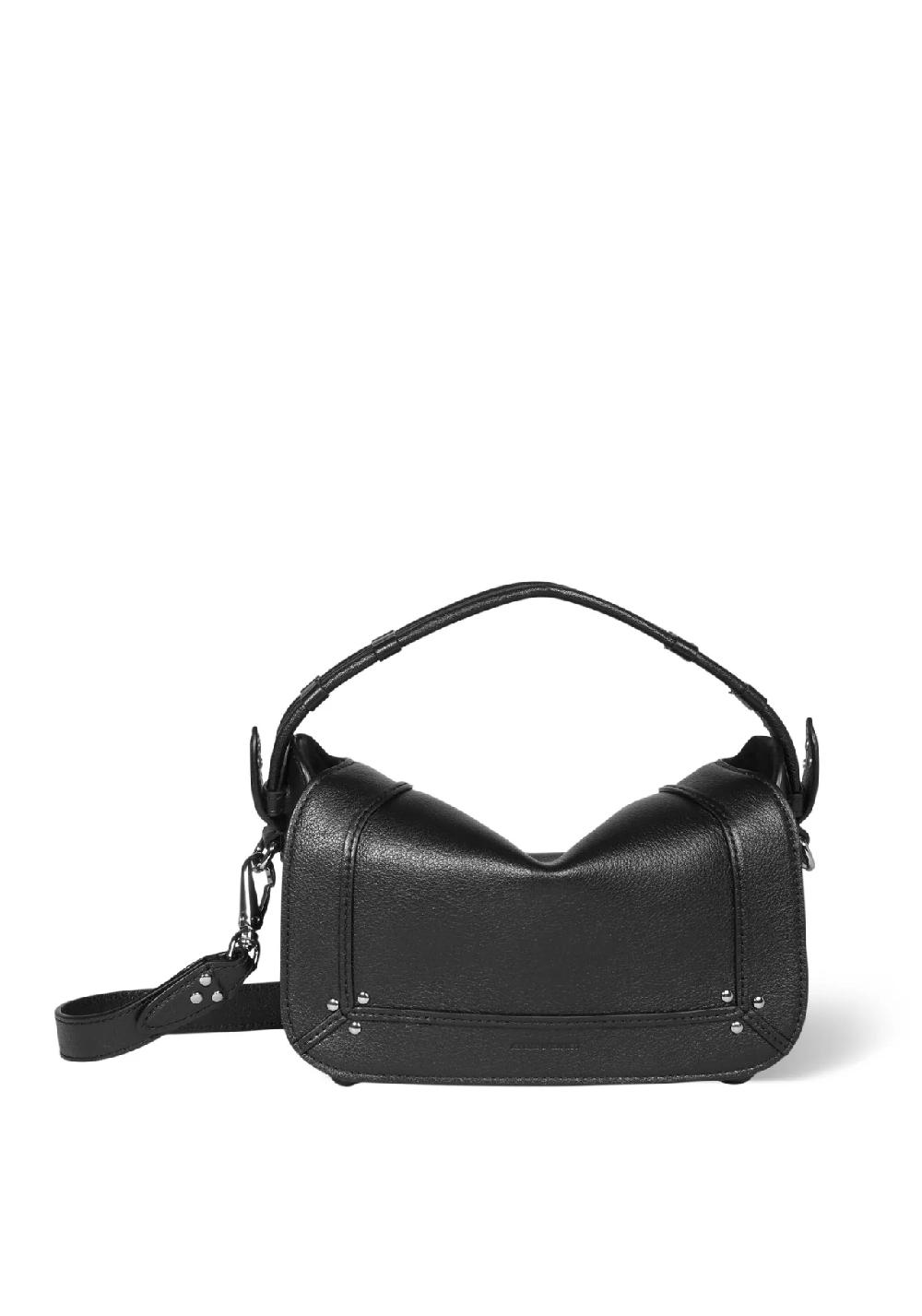 Rose & Lini JÉRÔME DREYFUSS “PEPITO S” BLACK & SILVER LEATHER BAG Comprane uno, ottenene uno gratis