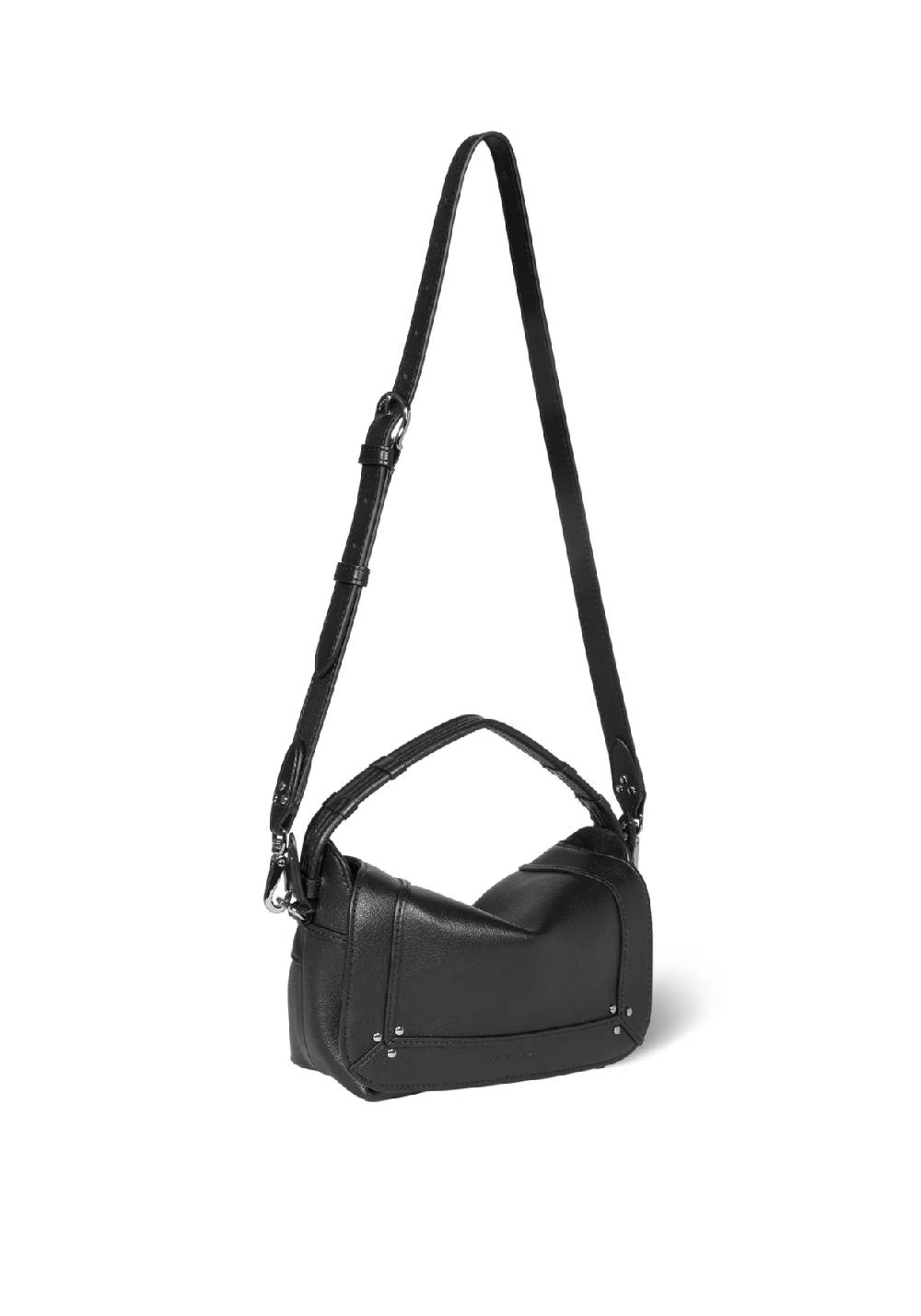 Rose & Lini JÉRÔME DREYFUSS “PEPITO S” BLACK & SILVER LEATHER BAG Comprane uno, ottenene uno gratis