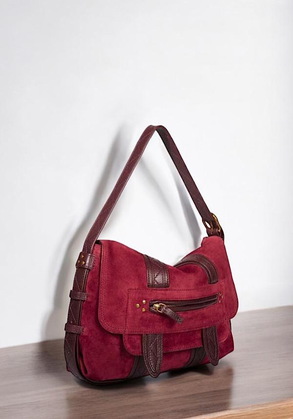 Rose & Lini JÉRÔME DREYFUSS “JOE S” BURGUNDY SHOULDER BAG Offerta settimanale