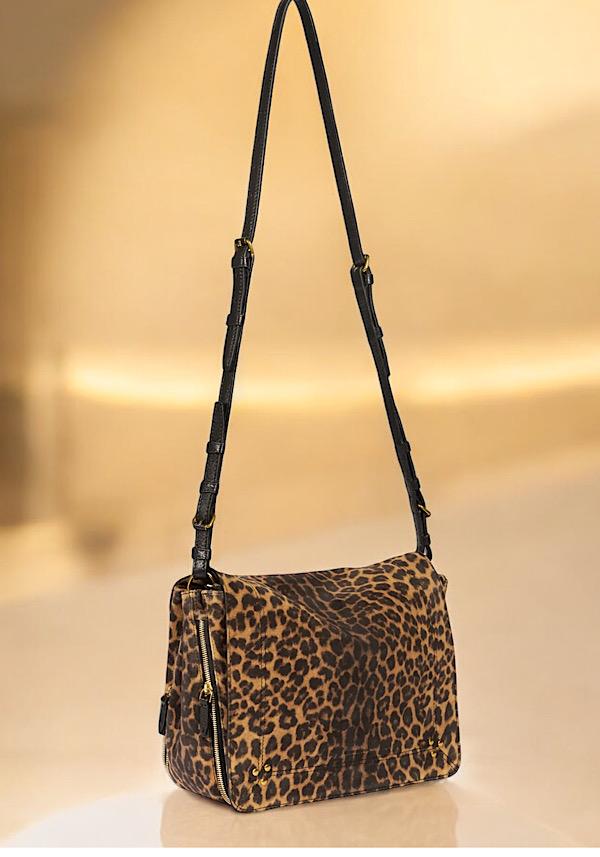 Rose & Lini JÉRÔME DREYFUSS “IGOR” LEOPARD SUEDE LEATHER BAG Rilascio limitato