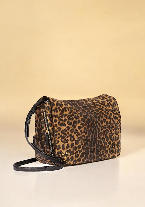 Rose & Lini JÉRÔME DREYFUSS “IGOR” LEOPARD SUEDE LEATHER BAG Rilascio limitato