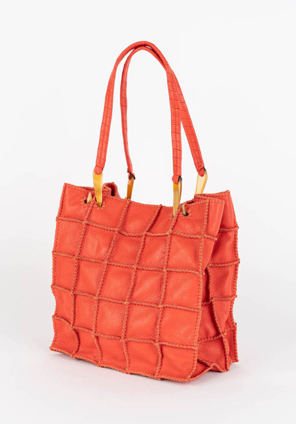 Rose & Lini JAMIN PUECH “HONU MM” CORAL LEATHER BAG Sostegno trimestrale