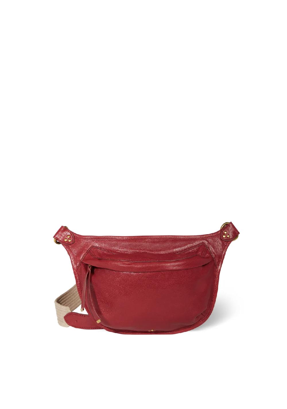 Rose & Lini JÉRÔME DREYFUSS “STAN BANANE” RUBY LEATHER BAG In Linea