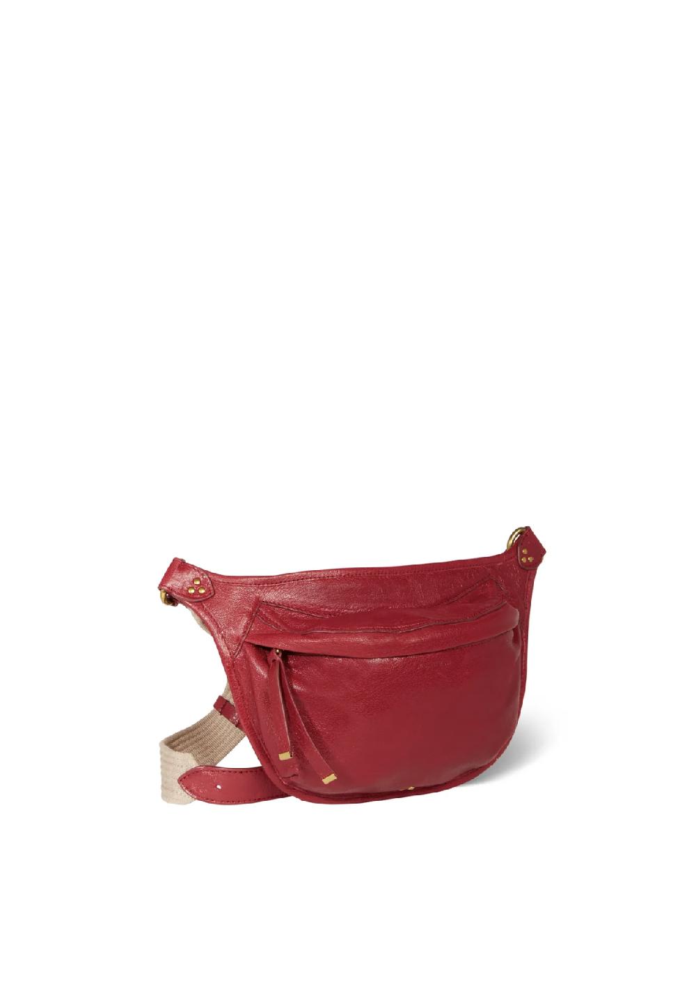 Rose & Lini JÉRÔME DREYFUSS “STAN BANANE” RUBY LEATHER BAG In Linea