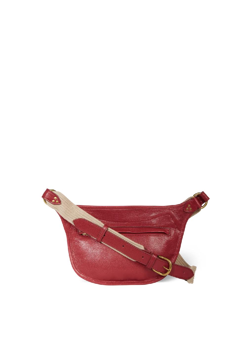 Rose & Lini JÉRÔME DREYFUSS “STAN BANANE” RUBY LEATHER BAG In Linea