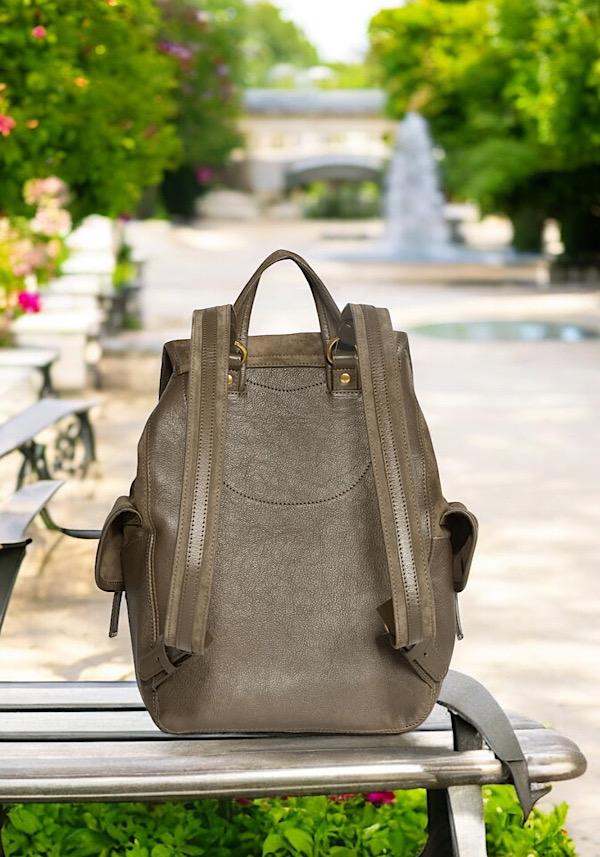 Rose & Lini JÉRÔME DREYFUSS “STAN” SAVANE SUEDE LEATHER BACKPACK Vendita
