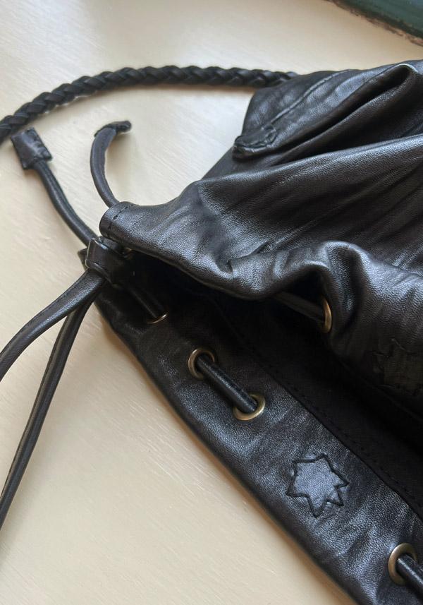 Rose & Lini EN SHALLA LAMB LEATHER “BAG 45L16L” BLACK Soddisfazione Garantita