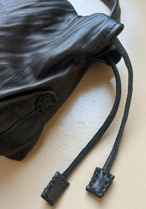 Rose & Lini EN SHALLA LAMB LEATHER “BAG 45L16L” BLACK Soddisfazione Garantita