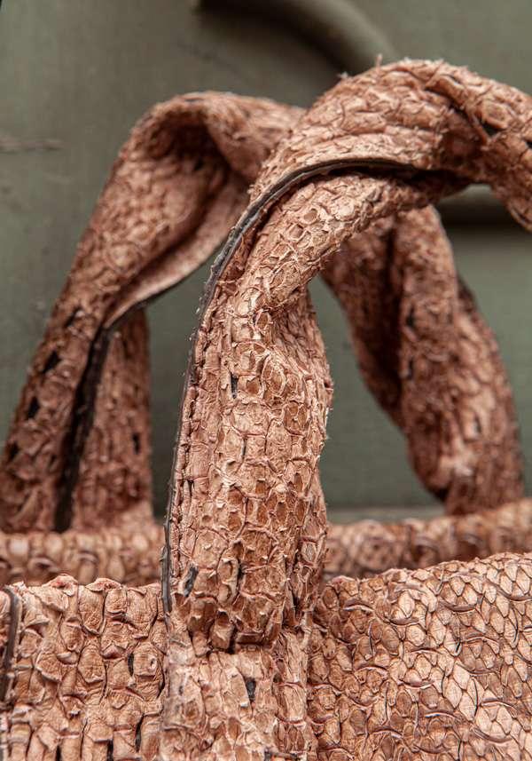 Rose & Lini SIMONA TAGLIAFERRI NUDE PYTHON SOFT BAG Consegna Veloce