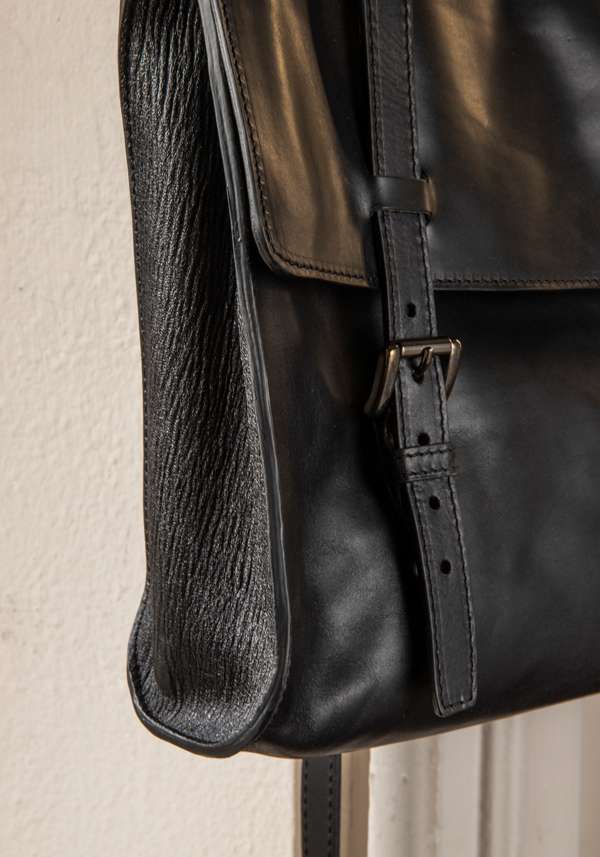 Rose & Lini NUMERO10 “MADEIRA” BLACK LEATHER BAG Affare Del Giorno