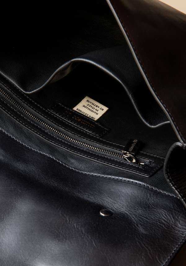 Rose & Lini NUMERO10 “MADEIRA” BLACK LEATHER BAG Affare Del Giorno