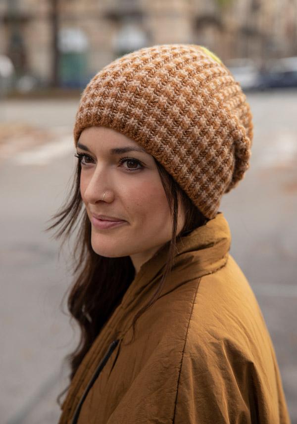 Rose & Lini DANIELAPI CASHMERE “ROYAL HAT MIX STRIPES” BEIGE Prezzo basso