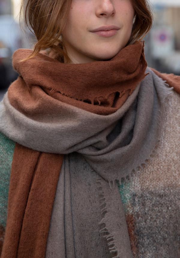 Rose & Lini MIRROR IN THE SKY CASHMERE “OPEN KNITTED DEGRADEE” HELMET & WILLOW Rilascio limitato