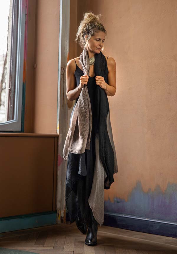Rose & Lini MARC LE BIHAN BLACK & GREY “SCARF 0905” Only for today