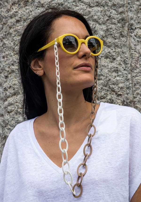 Rose & Lini ORRIS LONDON “SMILEY CHAIN” MILK GLASSES CHAIN Discount Store per i nuovi prodotti
