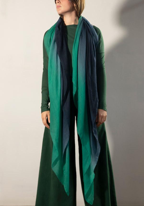 Rose & Lini FALIERO SARTI CASHMERE “VELINA” STOLE GREEN Esporta salva