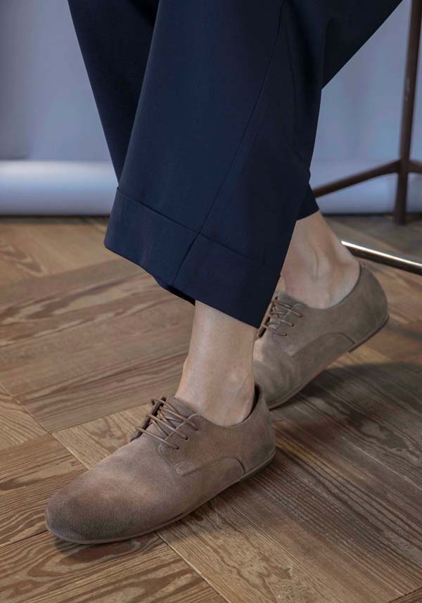 Rose & Lini MARSÈLL “STECCO BLOCCO” HAZELNUT SUEDE LEATHER SHOES Acquista Ora