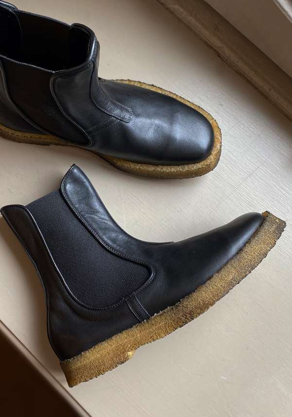 Rose & Lini ROCCO P. “TRONCHETTO 17604” BLACK LEATHER ANKLE BOOTS Convenienza