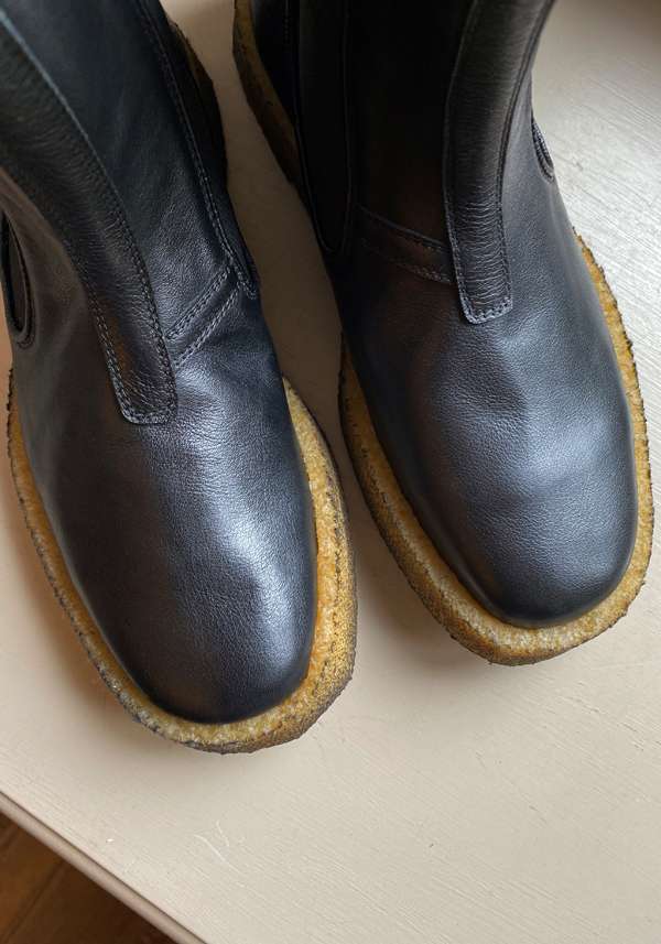 Rose & Lini ROCCO P. “TRONCHETTO 17604” BLACK LEATHER ANKLE BOOTS Convenienza
