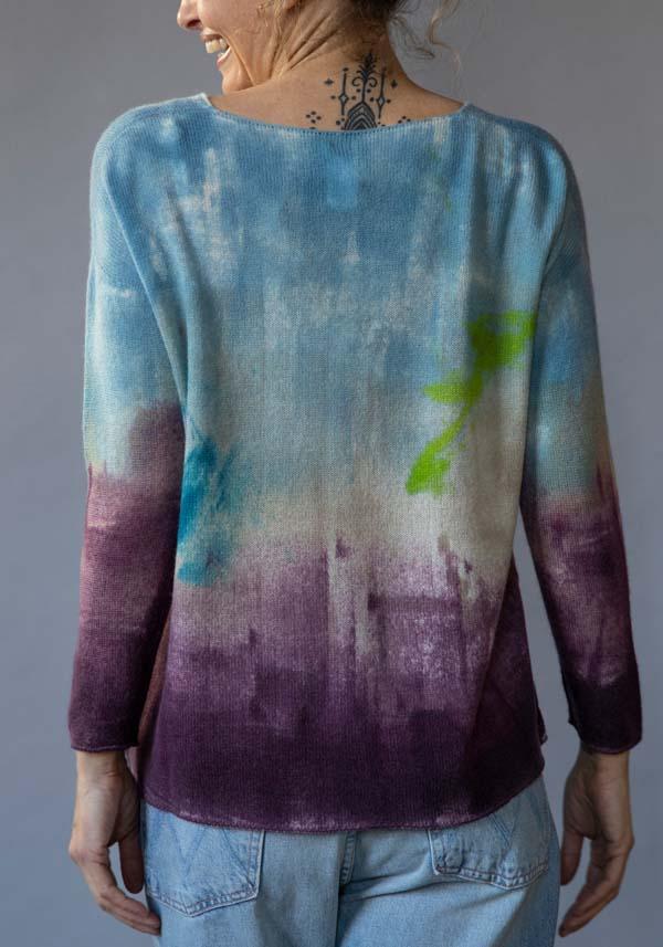 Rose & Lini FISSORE CASHMERE KNIT “BRUCO 09” SKY Offerte