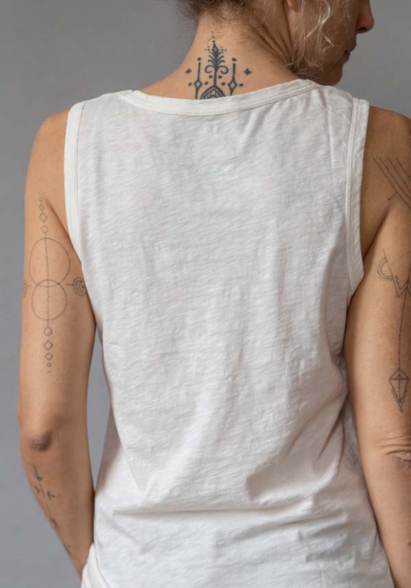 Rose & Lini VELVET COTTON “TAURUS” COCONUT TANK TOP Saldi Di Fabbrica