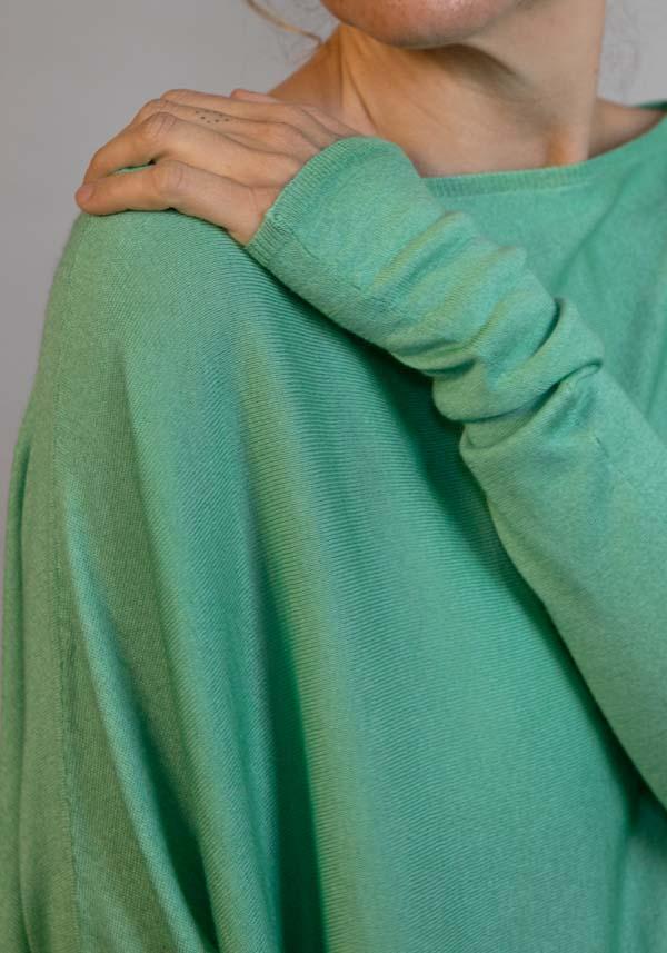 Rose & Lini FISSORE CASHMERE “ZURIGO” GREEN PULL Negozio