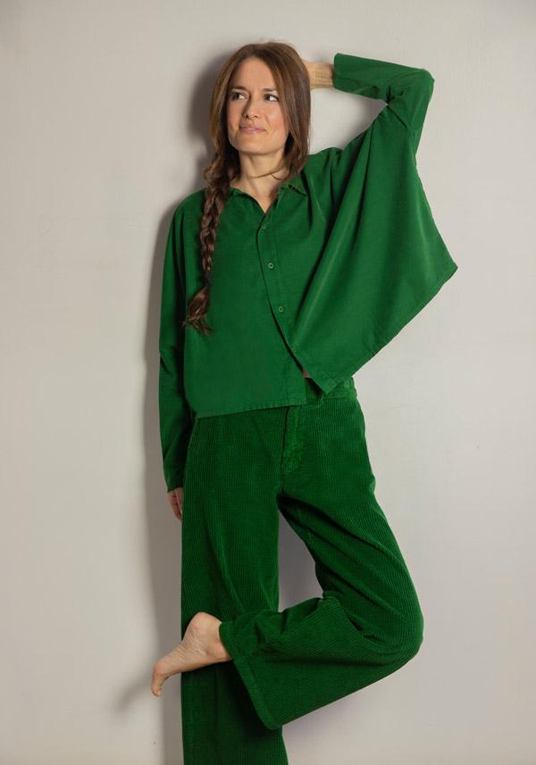 Rose & Lini LABO ART COTTON “TINA” PINE SHIRT Sconto di tempo limitato