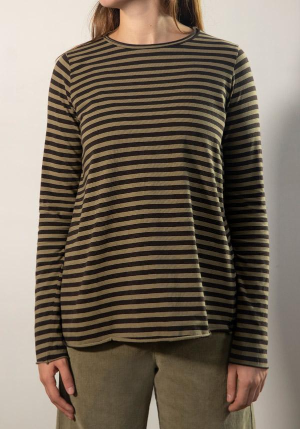 Rose & Lini LABO ART COTTON “JEPPE” BONSAI STRIPED T-SHIRT Negozio online di fabbrica