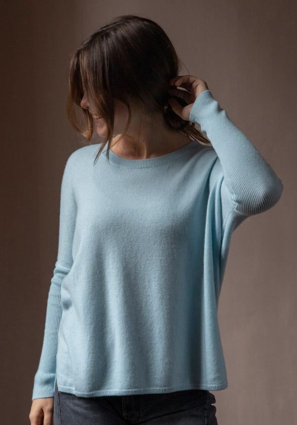 Rose & Lini ABSOLUT CASHMERE “PONCHO ASTRID” WATER Offerta natalizia