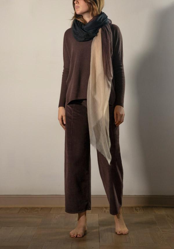 Rose & Lini ABSOLUT CASHMERE “PONCHO CAMILLE” BROWNIE Offerta per la Festa della Mamma