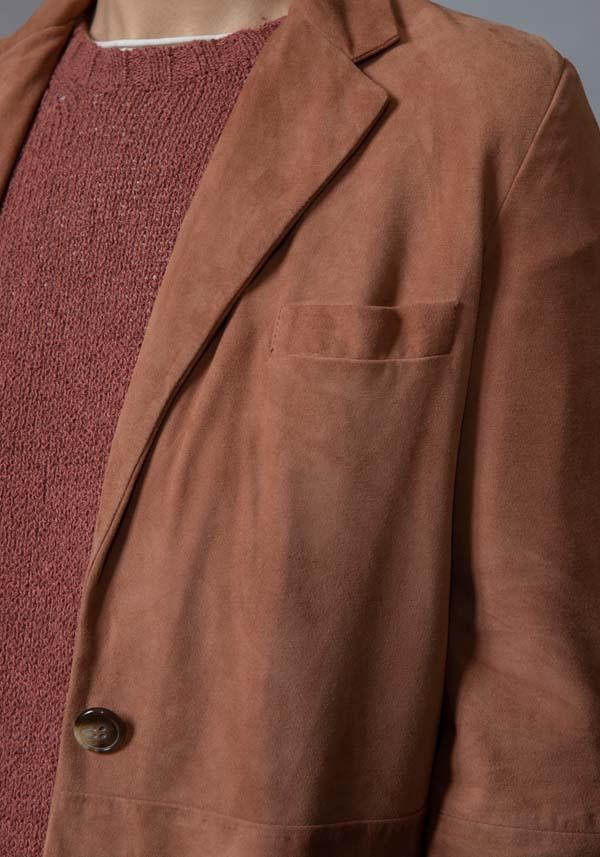 Rose & Lini KILTIE SUEDE LEATHER “LUCAS JACKET” BROWN Offerta San Valentino