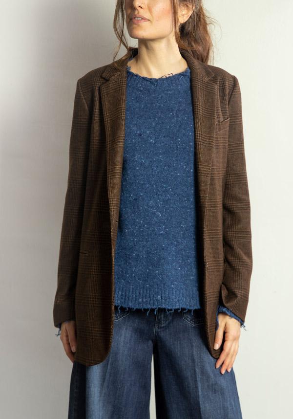 Rose & Lini KILTIE WOOL “LUCAS” BROWN & BLACK JACKET Offerta Anniversario