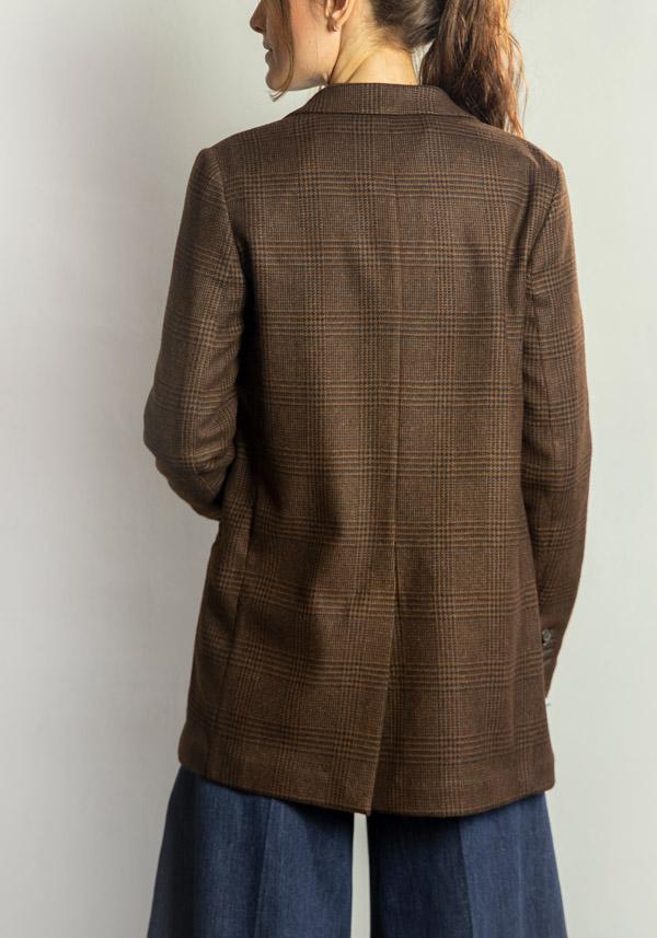 Rose & Lini KILTIE WOOL “LUCAS” BROWN & BLACK JACKET Offerta Anniversario