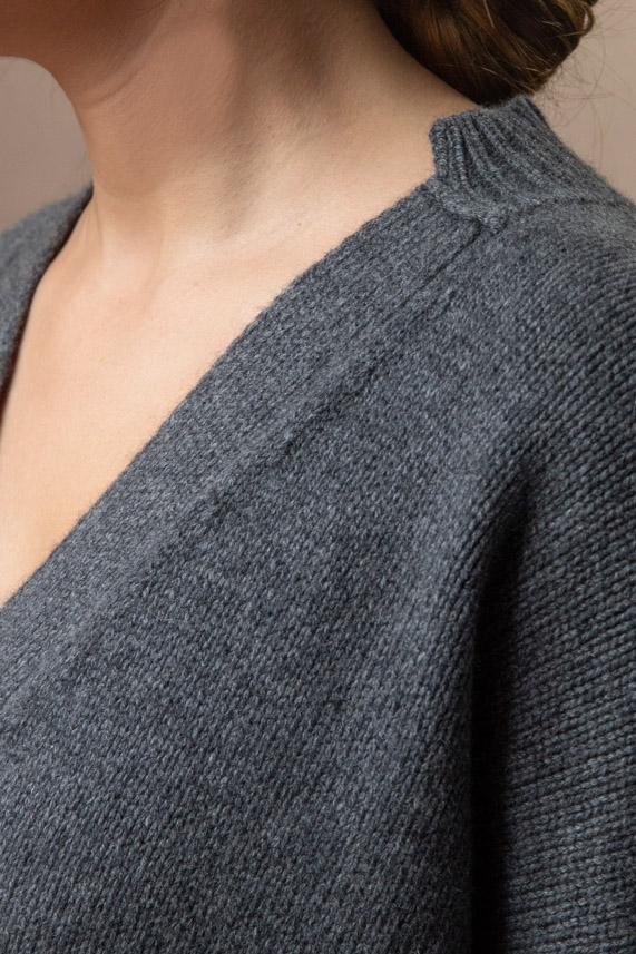 Rose & Lini OYUNA CASHMERE “CARDIGAN AIRE” SLATE GREY Latest fashion