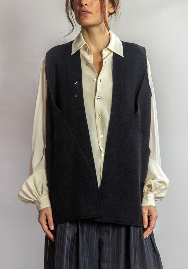 Rose & Lini OYUNA CASHMERE “JACKET MUNDAT” BLACK Offerta temporanea