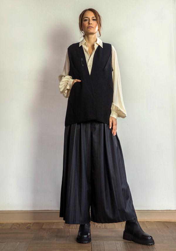 Rose & Lini OYUNA CASHMERE “JACKET MUNDAT” BLACK Offerta temporanea