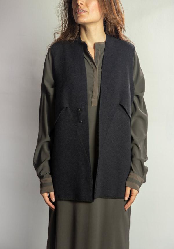 Rose & Lini OYUNA REVERSIBLE CASHMERE “JACKET MUNDAT” FOREST & OCEAN Lightning offer