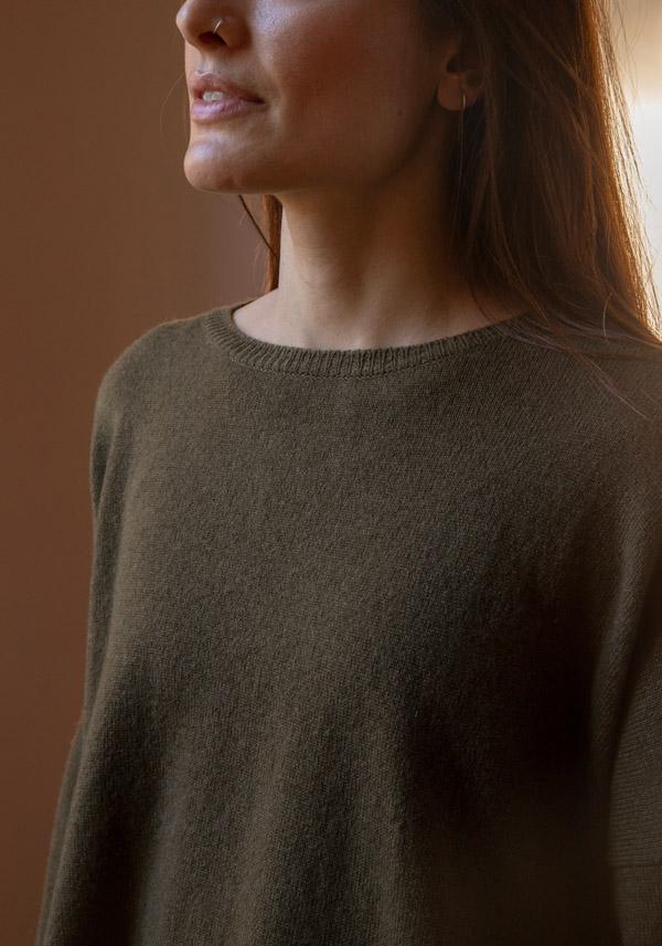Rose & Lini THAT’S ALYKI CASHMERE “SOPHIE” BRONZE GREEN SWEATER Sconti VIP