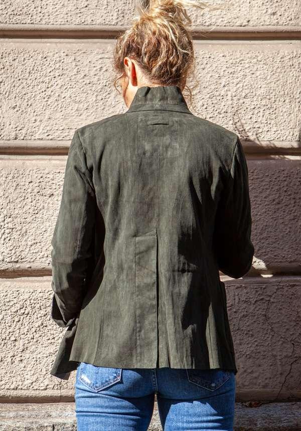Rose & Lini IBRIGU MILITARY SUEDE LEATHER JACKET 122 Ultimi due giorni