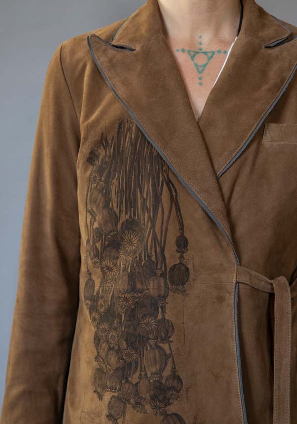 Rose & Lini IBRIGU SUEDE LEATHER JACKET “INCROCIATA GJ42” CARAMEL Fino al 50% di sconto