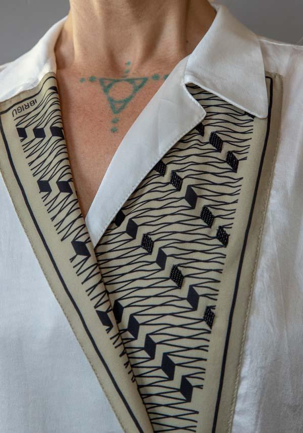 Rose & Lini IBRIGU PRINTED SILK “SHIRT CM20” WHITE Fino al 60% di sconto